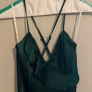 Forest Green formal maxi dress